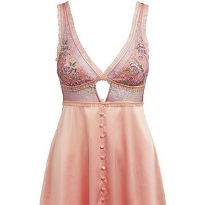 FOR LOVE & LEMONS Euphoria Embroidered Slip Dress NWT